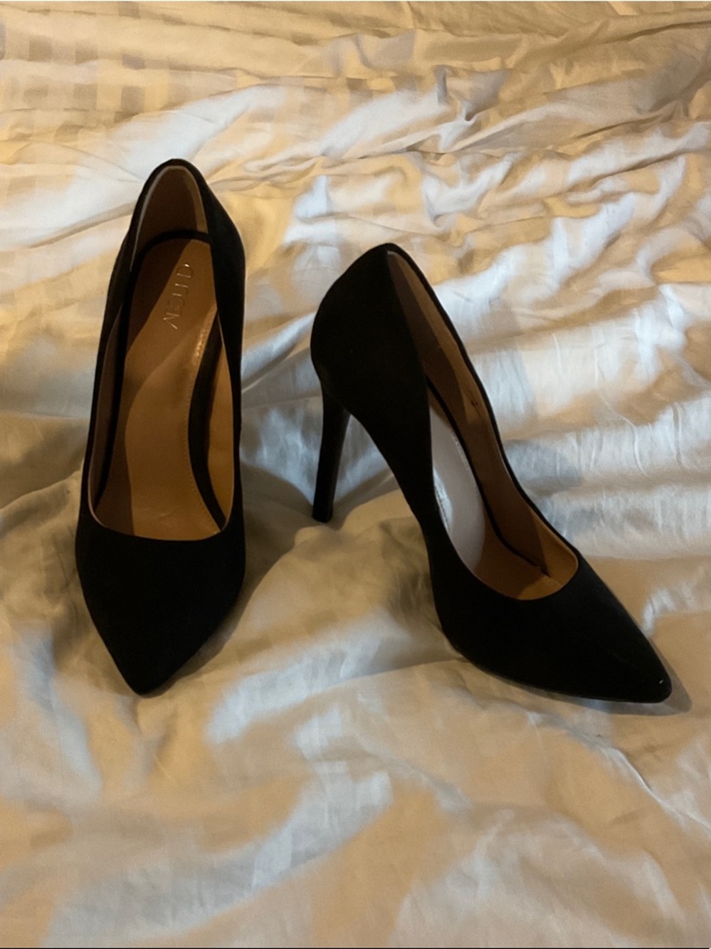 Abound Black Suede Pointed-Toe Stiletto Heels